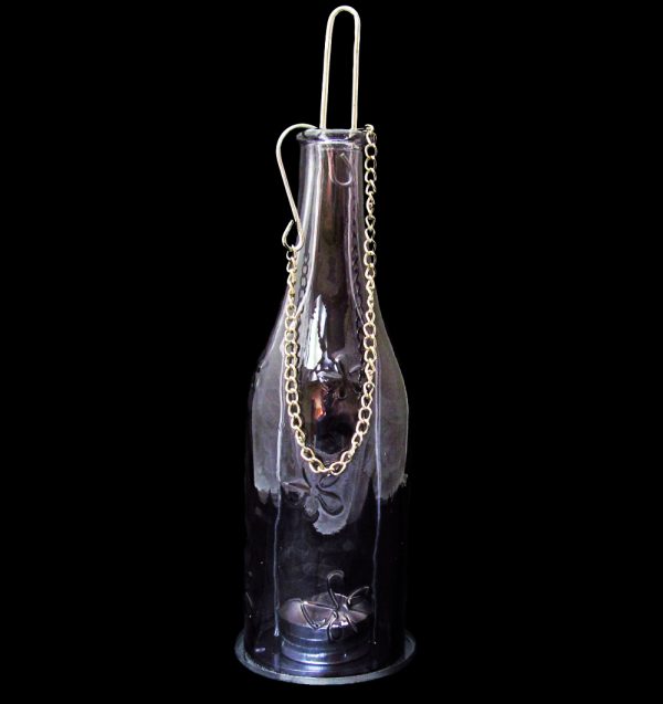 Lampion szklany butelka